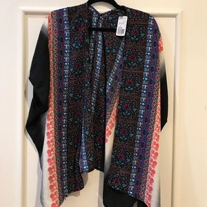 NWT Hippy Boho Kimono Vest Coverup Cardigan